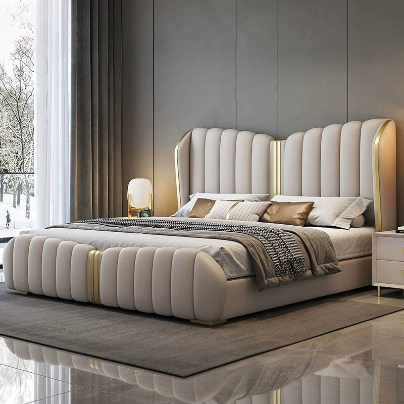 Luxury Bags Europe - Modern simple high-end leather bed 1.8m