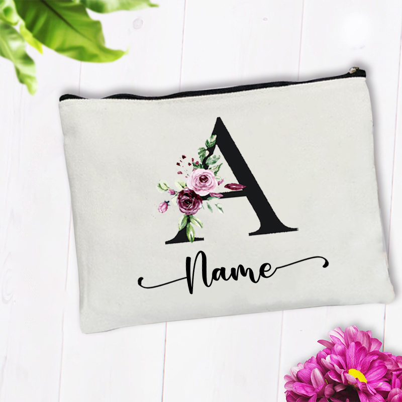 Luxury Bags Name For Women - Custom Name Letters Cosmetic Storage Bag