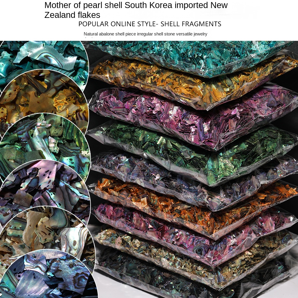 Luxury Bags New Zealand - 100g/Bag Korean-Imported Natural Shell Nail Art