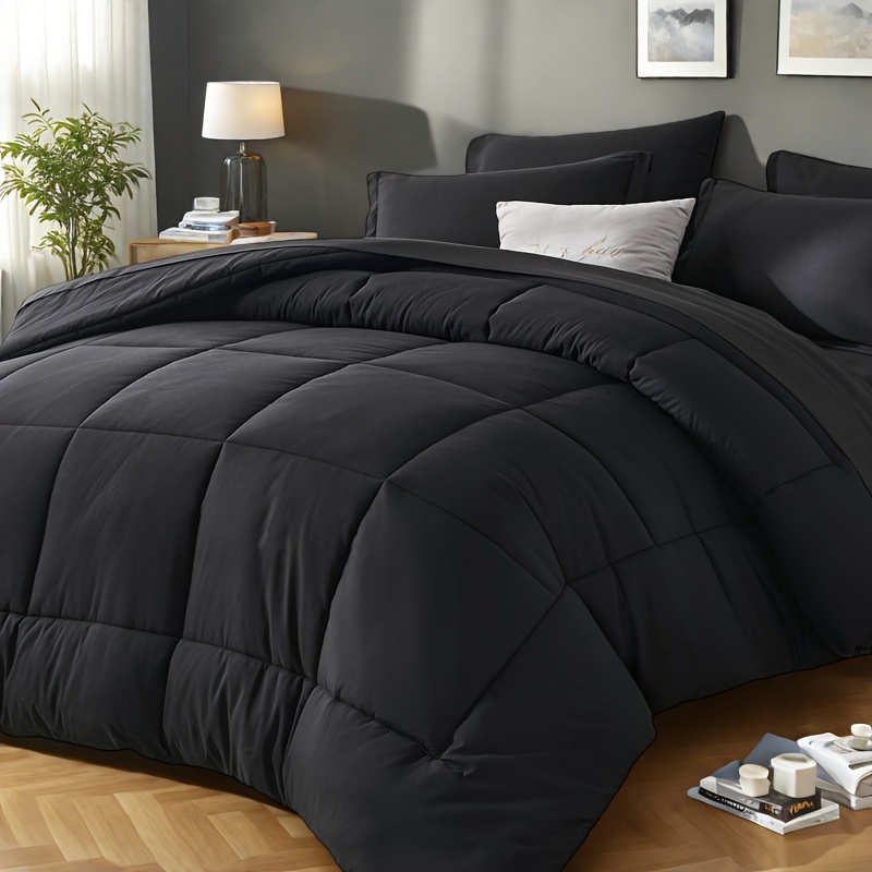 Luxury Bags In Pakistan - 5/7pcs Luxurious Checkered Comforter Sets Queen-Breathable