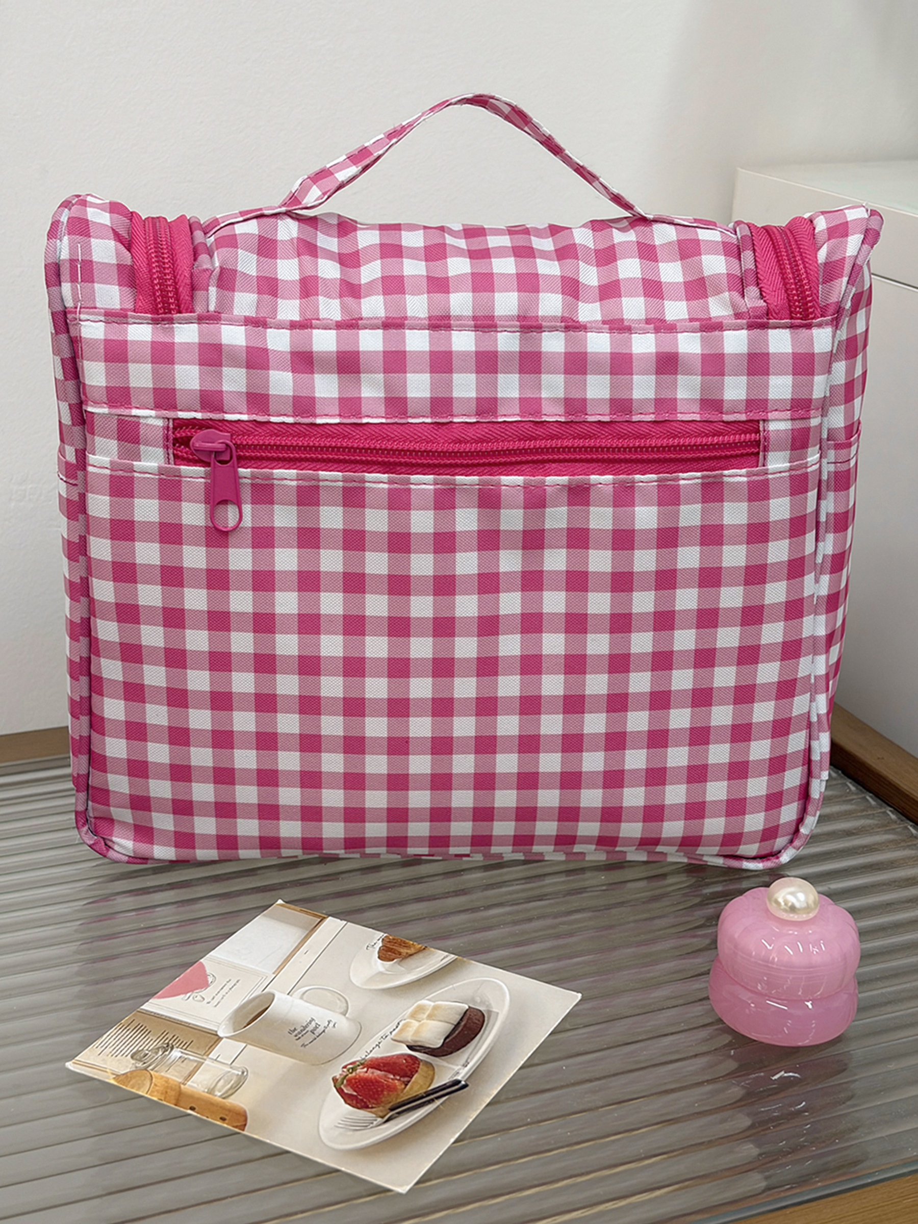 Airfriend Cute Grid Makeup Bag – Luxury Bags In China Wholesale recenzja i cena