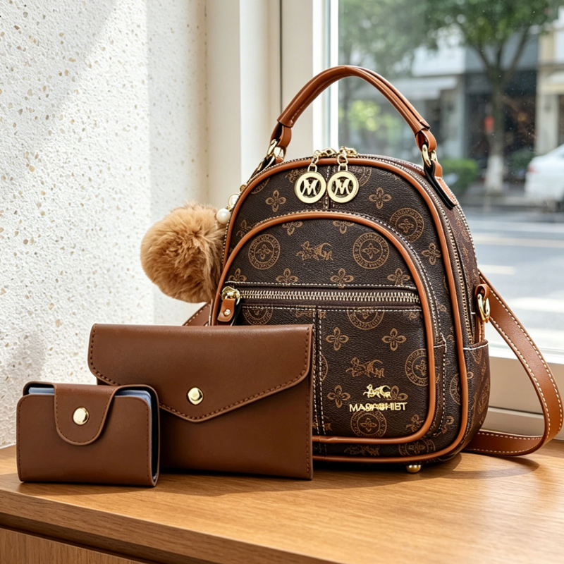 3-piece women's bag set, light – Luxury Bags & Leather Repair Of Atlanta recenzja i cena