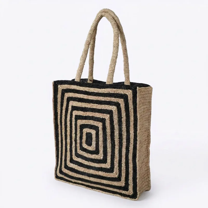 Striped raffia woven straw bag – Luxury Bags & Leather Repair Of Atlanta recenzja i cena