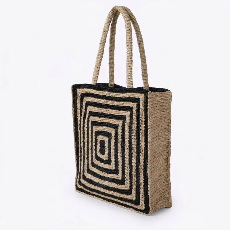 Striped raffia woven straw bag – Luxury Bags & Leather Repair Of Atlanta recenzja i cena
