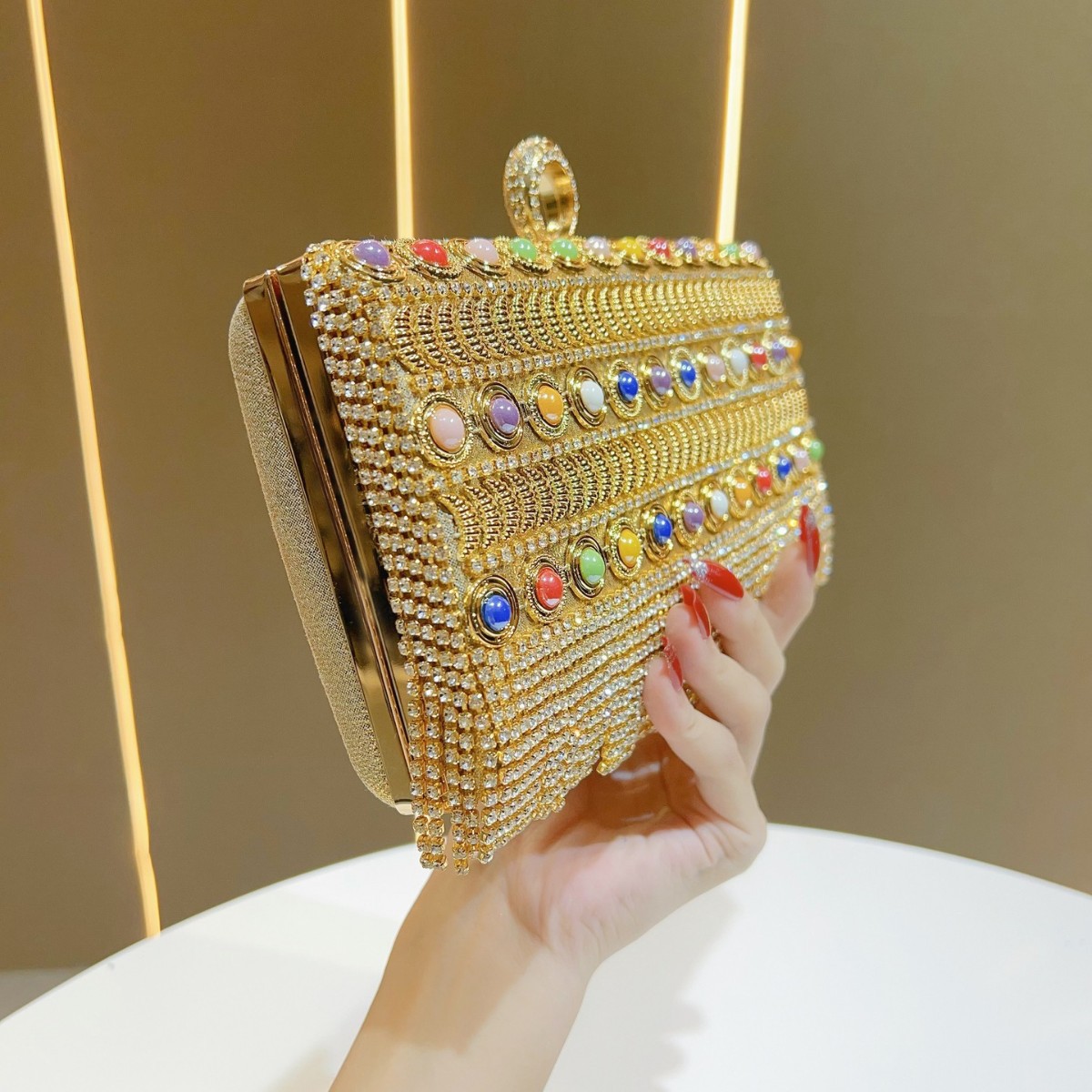 Luxury Rhinestone Tassel Gold  – Luxury Bags Europe recenzja i cena