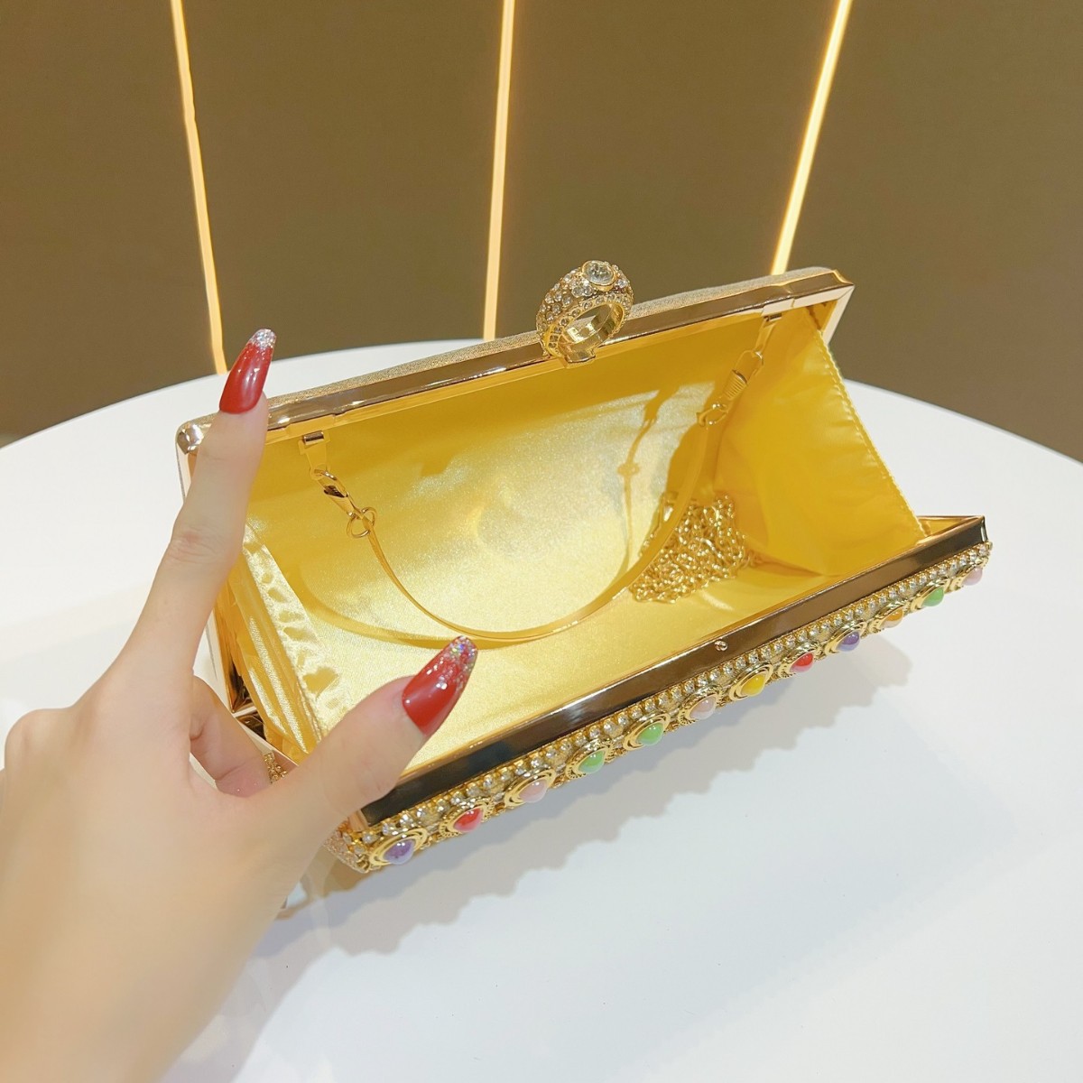 Luxury Rhinestone Tassel Gold  – Luxury Bags Europe recenzja i cena