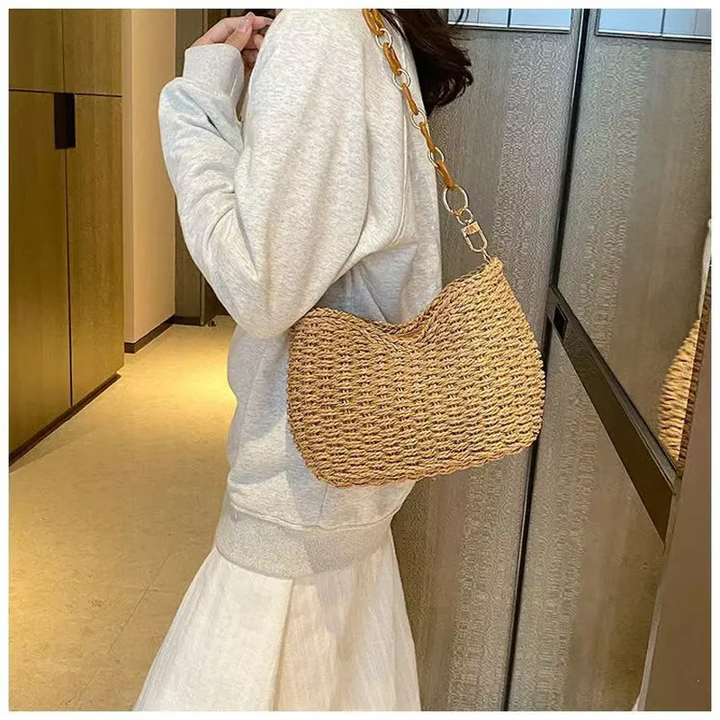 Straw Woven Shoulder Bag for W – Luxury Bags & Leather Repair Of Atlanta recenzja i cena