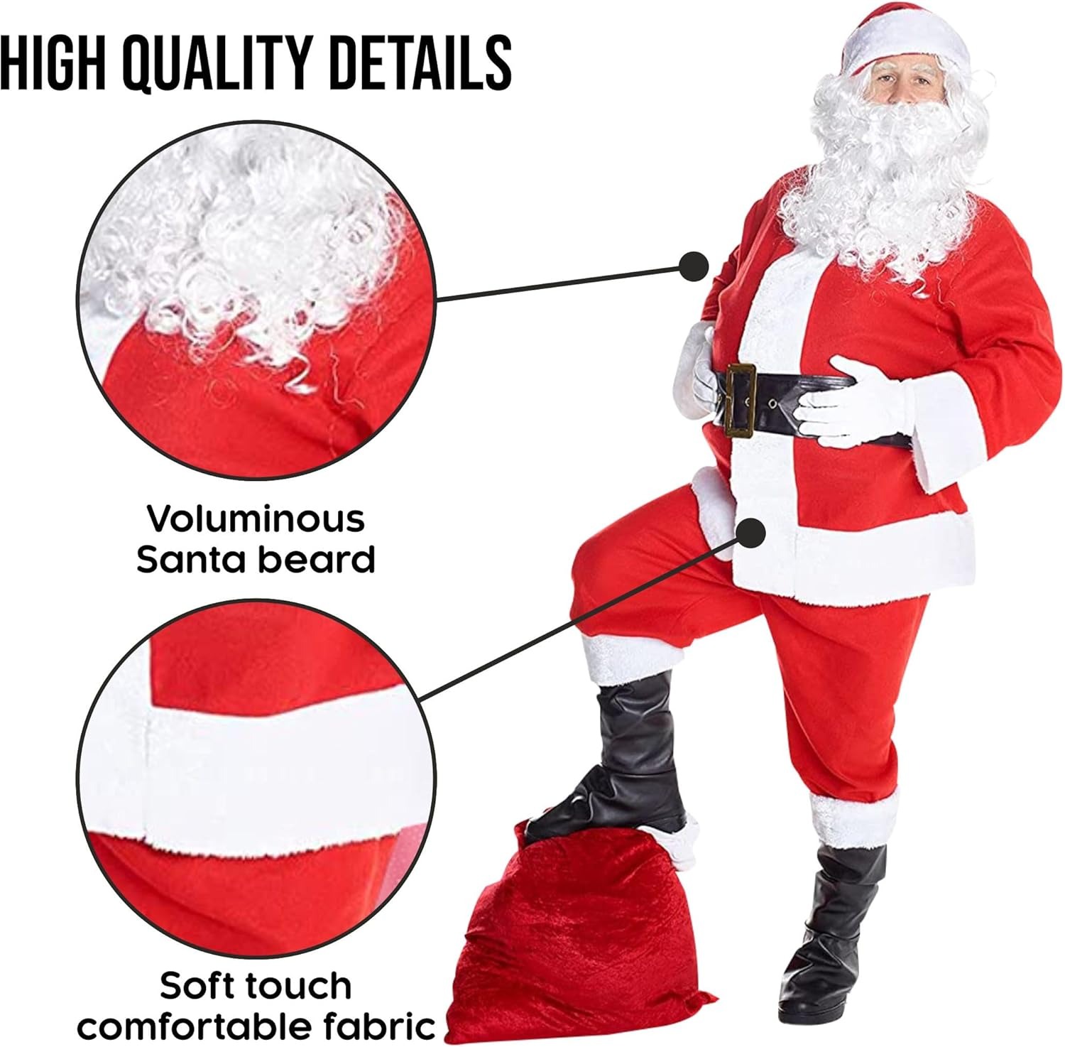 Christmas Santa Claus Costume  – Luxury Bags Europe recenzja i cena