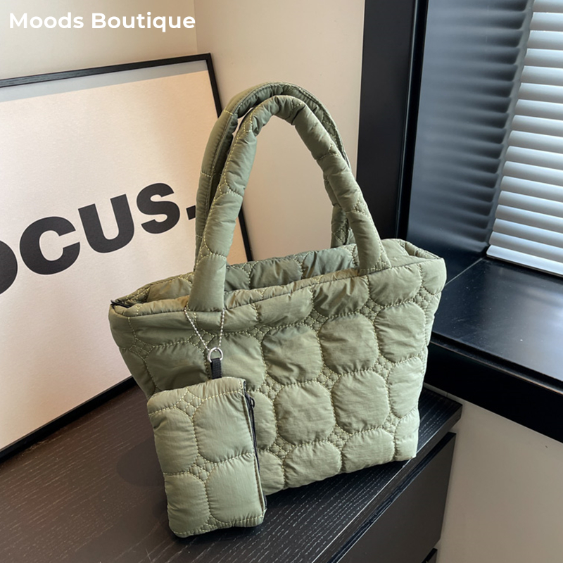MOODS Padded Shoulder Bag Set  – Luxury Quilted Bags recenzja i cena
